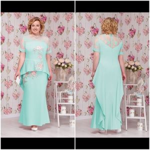 EVENING FASHION LONG BLUE WOMEN DRESS PLUS SIZE WITH FLOWERS